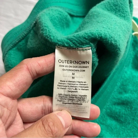 OUTERKNOWN green terry cloth knit high rise elastic waist drawstring shorts - Picture 7 of 7